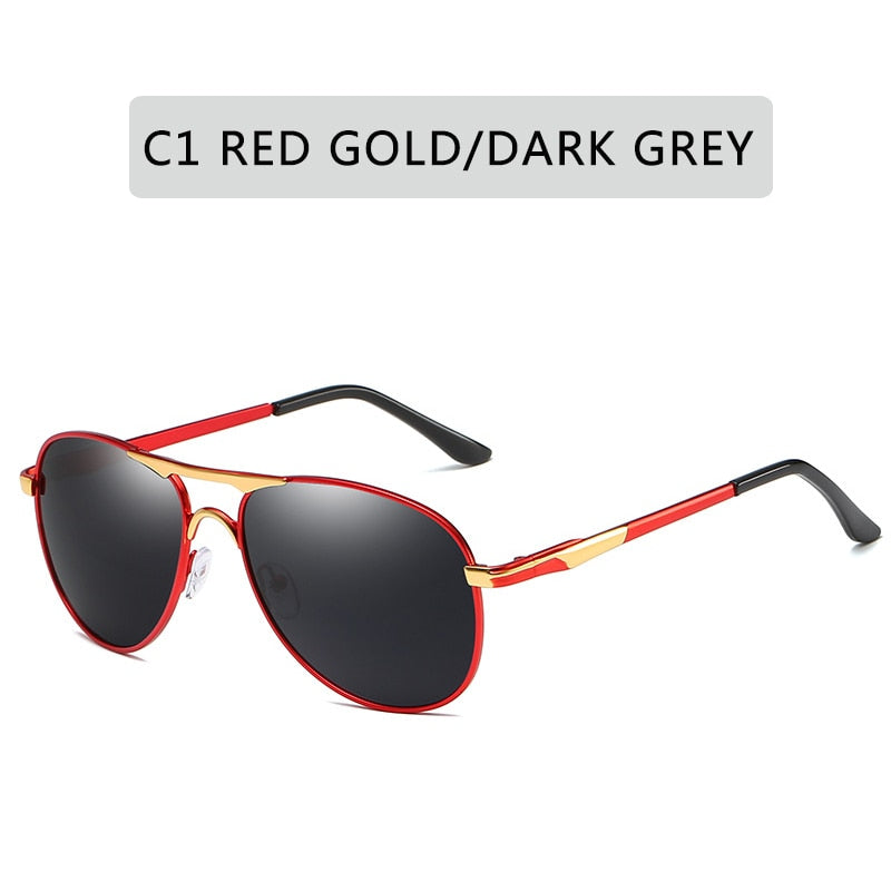 Luxury Brand  Polarized Sunglasses Men Women Gradient Lens Alloy metal frame Round Sun glasses Pilot Driving