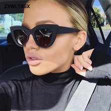 Load image into Gallery viewer, ZXWLYXGX 2023 Sunglasses Retro Cat Eye Sunglasses Lady Brand Designer Vintage Black Sunglasses Women Women UV400