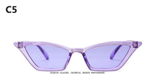 Load image into Gallery viewer, ZXWLYXGX 2023 cat eye sunglasses women brand design retro colorful transparent colorful cateye sun glasses men UV400