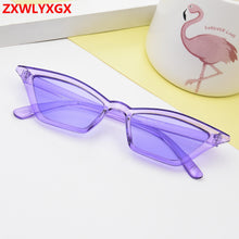 Load image into Gallery viewer, ZXWLYXGX 2023 cat eye sunglasses women brand design retro colorful transparent colorful cateye sun glasses men UV400