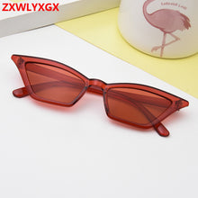 Load image into Gallery viewer, ZXWLYXGX 2023 cat eye sunglasses women brand design retro colorful transparent colorful cateye sun glasses men UV400