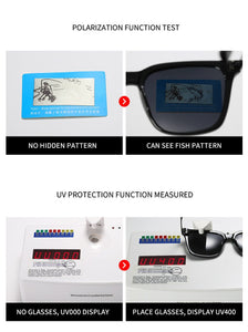 ZXWLYXGX Brand 2023 Sunglasses Men Polarized Square Metal Frame  Sun Glasses Male Fishing Driving Eyewear UV400