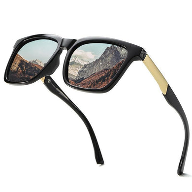 ZXWLYXGX Brand 2023 Sunglasses Men Polarized Square Metal Frame  Sun Glasses Male Fishing Driving Eyewear UV400