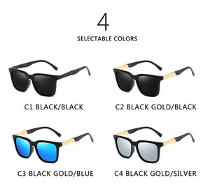 ZXWLYXGX Brand 2023 Sunglasses Men Polarized Square Metal Frame  Sun Glasses Male Fishing Driving Eyewear UV400