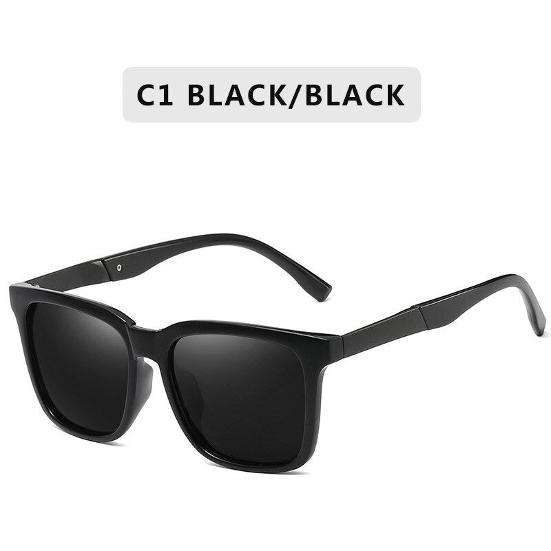 ZXWLYXGX Brand 2023 Sunglasses Men Polarized Square Metal Frame  Sun Glasses Male Fishing Driving Eyewear UV400