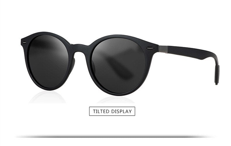 ZXWLYXGX DESIGN Men Women Classic Retro Rivet Polarized Sunglasses TR90 Legs Lighter Design Oval Frame UV400 Protection oculos