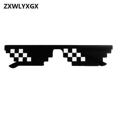 ZXWLYXGX Occhiali da Mosaico Popolari 8 Bit MLG Occhiali da Sole Pixelati Donna Uomo Marca Thug Life Occhiali da Vista Occhiali da Sole Vintage 