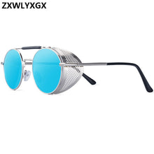 Load image into Gallery viewer, ZXWLYXGX Retro Round Metal Steampunk Sunglasses Men Women Brand Designer Sun Glasses Oculos De Sol Shades UV Protection