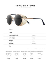 Load image into Gallery viewer, ZXWLYXGX Retro Round Metal Steampunk Sunglasses Men Women Brand Designer Sun Glasses Oculos De Sol Shades UV Protection