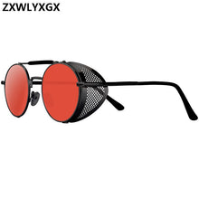 Load image into Gallery viewer, ZXWLYXGX Retro Round Metal Steampunk Sunglasses Men Women Brand Designer Sun Glasses Oculos De Sol Shades UV Protection