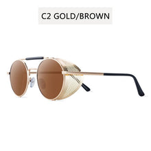 Load image into Gallery viewer, ZXWLYXGX Retro Round Metal Steampunk Sunglasses Men Women Brand Designer Sun Glasses Oculos De Sol Shades UV Protection