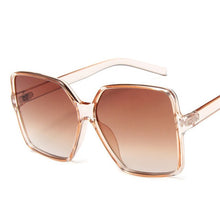 Load image into Gallery viewer, ZXWLYXGX de las mujeres de la moda de gran tamaño gafas de sol de plástico marca de diseñador mujeres gafas de sol Uv400