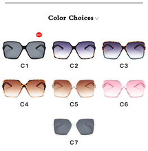 Load image into Gallery viewer, ZXWLYXGX de las mujeres de la moda de gran tamaño gafas de sol de plástico marca de diseñador mujeres gafas de sol Uv400