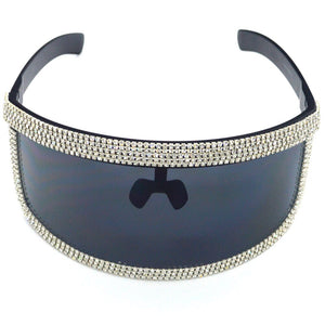 Zaolihu Lastest Winter Mens Goggles Black Big Lens UV400 Eyewear Diamond Sports Eyeglasses Cool Oversize Hat Designe Sunglasses