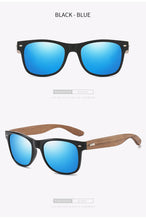 Load image into Gallery viewer, Zebra Wood Sun Glasses for Men Women Polarized Handmade Bamboo Frame Leg Sungalss Designer Driving Anti-UV Glasses Oculos De Sol