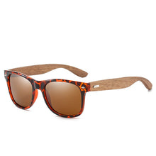 Load image into Gallery viewer, Zebra Wood Sun Glasses for Men Women Polarized Handmade Bamboo Frame Leg Sungalss Designer Driving Anti-UV Glasses Oculos De Sol