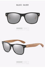 Load image into Gallery viewer, Zebra Wood Sun Glasses for Men Women Polarized Handmade Bamboo Frame Leg Sungalss Designer Driving Anti-UV Glasses Oculos De Sol