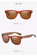 Load image into Gallery viewer, Zebra Wood Sun Glasses for Men Women Polarized Handmade Bamboo Frame Leg Sungalss Designer Driving Anti-UV Glasses Oculos De Sol