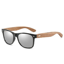 Load image into Gallery viewer, Zebra Wood Sun Glasses for Men Women Polarized Handmade Bamboo Frame Leg Sungalss Designer Driving Anti-UV Glasses Oculos De Sol