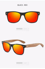 Load image into Gallery viewer, Zebra Wood Sun Glasses for Men Women Polarized Handmade Bamboo Frame Leg Sungalss Designer Driving Anti-UV Glasses Oculos De Sol