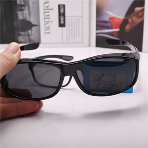 Zerosun Fit Over Frame Polarized Sunglasses Men Women Driving Sun Glasses for Man Polarizing Lens for Myopia Driver Windproof