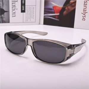 Zerosun Fit Over Frame Polarized Sunglasses Men Women Driving Sun Glasses for Man Polarizing Lens for Myopia Driver Windproof