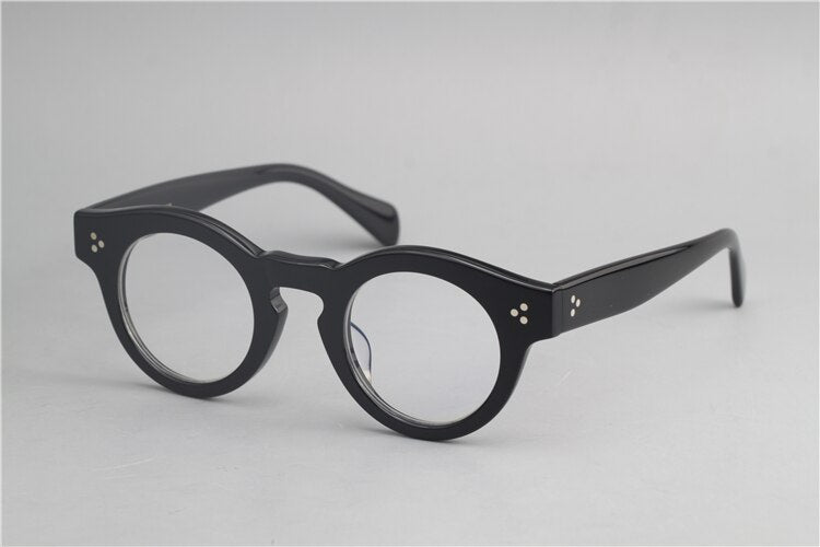 Zerosun Occhiali da vista ovali Montatura da uomo Occhiali neri Occhiali da lettura da uomo Occhiali piccoli 43mm Tartaruga Nerd Acetato