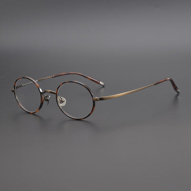 Zerosun Small Round Eyeglasses Frames Male Women Titanium Glasses Men Lennon Spectacles Vintage Retro Eyewear Gold Ultralight