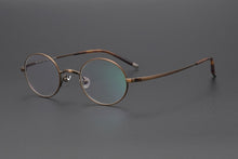 Load image into Gallery viewer, Zerosun Small Round Eyeglasses Frames Male Women Titanium Glasses Men Lennon Spectacles Vintage Retro Eyewear Gold Ultralight