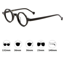 Load image into Gallery viewer, Zerosun Small Round Eyeglasses Men Women 36mm Narrow Acetate Glasses Frame Vintage Nerd Eyewear Spectacles Optic Prescription