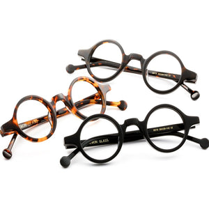 Zerosun Small Round Eyeglasses Men Women 36mm Narrow Acetate Glasses Frame Vintage Nerd Eyewear Spectacles Optic Prescription