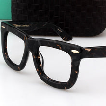 Carica l'immagine nel visualizzatore di Gallery, Zerosun Spessa Montature per occhiali Uomo Donna Occhiali vintage Uomo Falso Occhiali nerd Occhiali da vista in acetato tartaruga nero Unisex