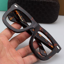 Carica l'immagine nel visualizzatore di Gallery, Zerosun Spessa Montature per occhiali Uomo Donna Occhiali vintage Uomo Falso Occhiali nerd Occhiali da vista in acetato tartaruga nero Unisex