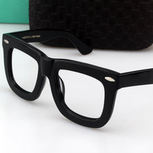 Carica l'immagine nel visualizzatore di Gallery, Zerosun Spessa Montature per occhiali Uomo Donna Occhiali vintage Uomo Falso Occhiali nerd Occhiali da vista in acetato tartaruga nero Unisex