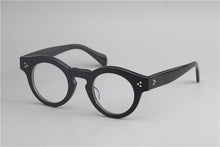 Carica l'immagine nel visualizzatore di Gallery, Zerosun Occhiali rotondi vintage Telaio da uomo Occhiali rotondi retrò Piccoli 43mm Tartaruga Nerd Designer di marca Occhiali neri Acetato 