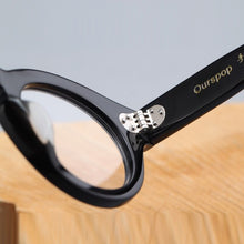 Carica l'immagine nel visualizzatore di Gallery, Zerosun Occhiali rotondi vintage Telaio da uomo Occhiali rotondi retrò Piccoli 43mm Tartaruga Nerd Designer di marca Occhiali neri Acetato 