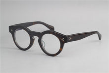 Carica l'immagine nel visualizzatore di Gallery, Zerosun Occhiali rotondi vintage Telaio da uomo Occhiali rotondi retrò Piccoli 43mm Tartaruga Nerd Designer di marca Occhiali neri Acetato 