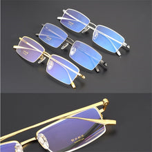 Load image into Gallery viewer, Zerosun gold frame glasses men Titanium Eyeglasses male Brand Spectacles for Prescription Myopia Optic Lens