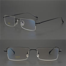 Load image into Gallery viewer, Zerosun gold frame glasses men Titanium Eyeglasses male Brand Spectacles for Prescription Myopia Optic Lens