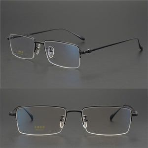 Zerosun gold frame glasses men Titanium Eyeglasses male Brand Spectacles for Prescription Myopia Optic Lens
