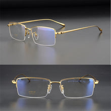 Load image into Gallery viewer, Zerosun gold frame glasses men Titanium Eyeglasses male Brand Spectacles for Prescription Myopia Optic Lens