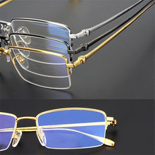 Load image into Gallery viewer, Zerosun gold frame glasses men Titanium Eyeglasses male Brand Spectacles for Prescription Myopia Optic Lens