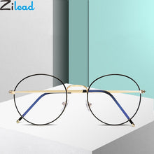 Carica l&#39;immagine nel visualizzatore di Gallery, Zilead Anti Luce Blu Occhiali Telaio Ultraleggero In Metallo Rotondo Occhiali Ottici Uomo Donna Occhiali Per Computer Occhiali Da Vista Occhiali 