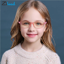 Load image into Gallery viewer, Zilead Children Glasses Anti Blue Ray Colored Frame Glasses Flat Transparent Lens Spectacles Kids Frame For Boys and Girls TR90