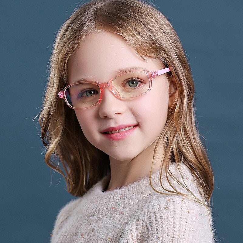 Zilead Children Glasses Anti Blue Ray Colored Frame Glasses Flat Transparent Lens Spectacles Kids Frame For Boys and Girls TR90