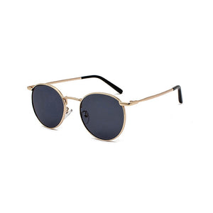 Fashion Clear Lens Metal Frame Sunglasses Retro Woman Glasses  Male Sun Glasses Round Gold UV400 Birthday Gift Items