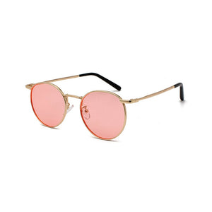 Fashion Clear Lens Metal Frame Sunglasses Retro Woman Glasses  Male Sun Glasses Round Gold UV400 Birthday Gift Items
