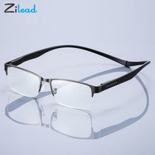 Load image into Gallery viewer, Zilead Men Hanging Neck Reading Glasses Women Adjustable Flexible Portable Magnetic Prescription Presbyopic Eyeglasses