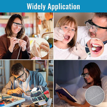 Load image into Gallery viewer, Zilead Headband Illuminated Magnifier Rechargeable For Maintain And Read Magnifying Glasses Lens Loupe With LED Light 3 Glasses