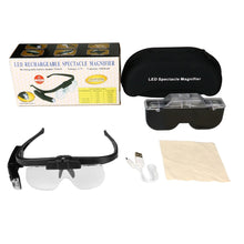 Load image into Gallery viewer, Zilead Headband Illuminated Magnifier Rechargeable For Maintain And Read Magnifying Glasses Lens Loupe With LED Light 3 Glasses